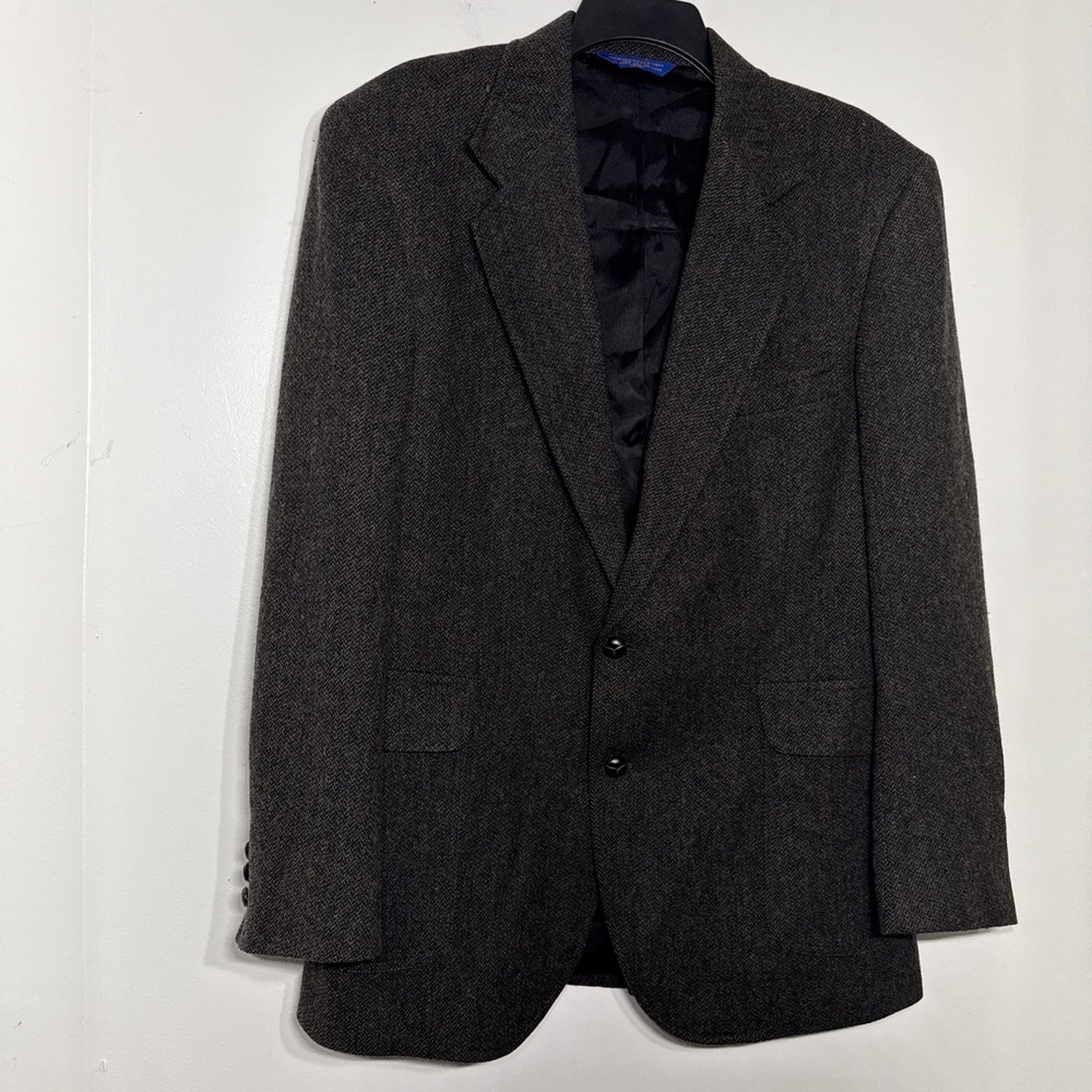 Pendleton Men's Gray 100% Wool Tweed‎ Sports Coat Blazer Jacket Size 42 Long